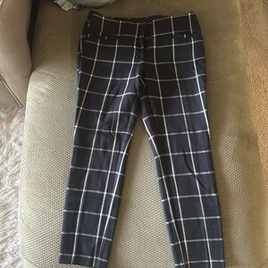 Black white striped dress pants